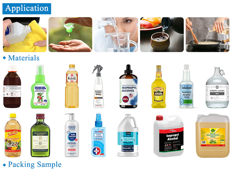 Automatic Alcohol Liquor Tracking Type Plastic Bottle Filling Capping Machine
