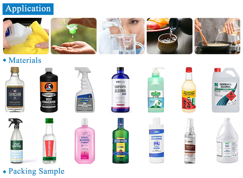 High Precision Alcohol Liquor Bottle Tracking Filling Capping Labeling Line