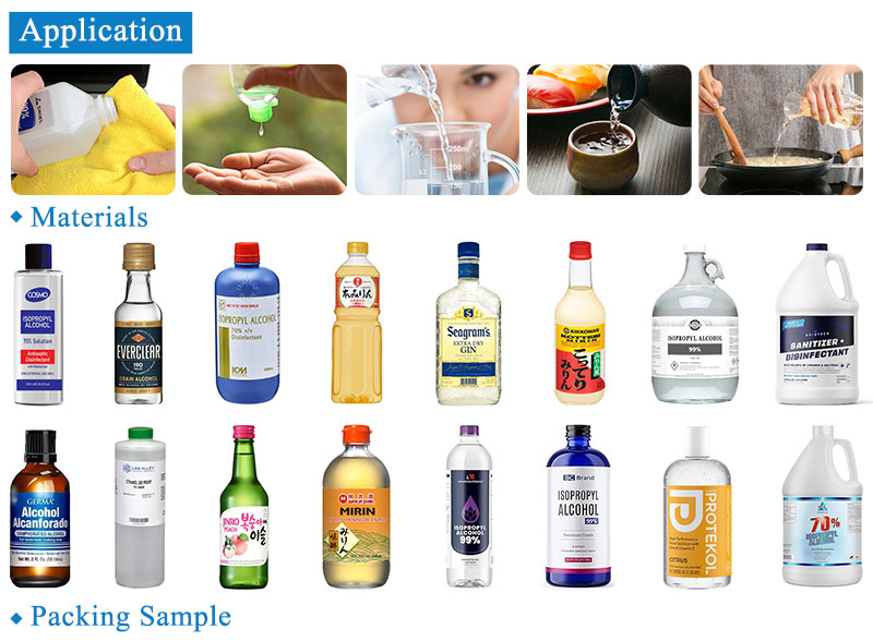 Fully Auto Alcohol Liquor Wine Bottle Filling Capping Labeling Line
