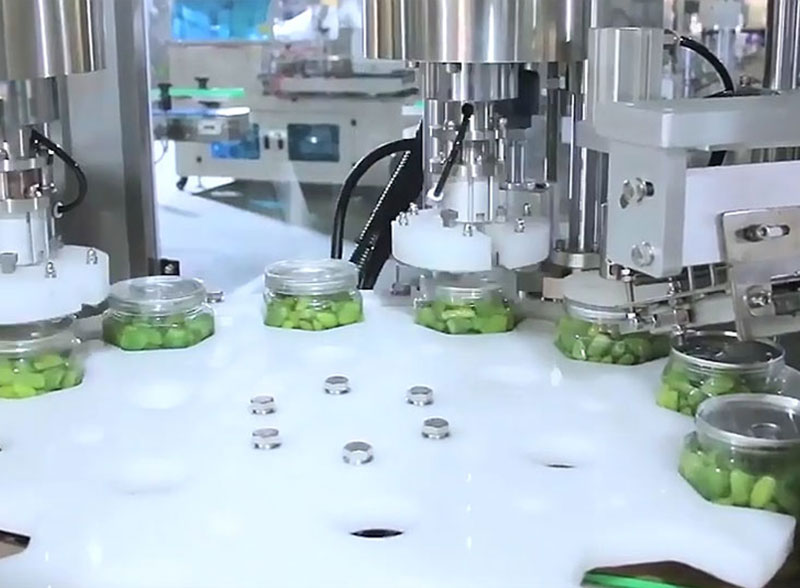 Automatic Pickled Garlic Mixing Liquid Sauce Bottle Rotary Filling Capping Labeling Line