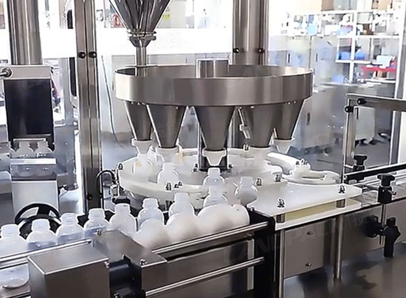 High Precision Pharma Powder Little Bottle Rotary Filling And Packing Machine