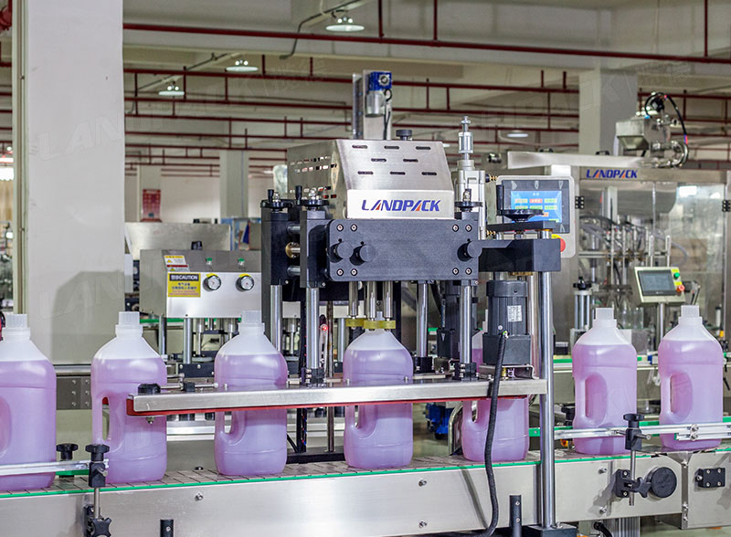 Automatic 10 Heads Pharmaceutical Liquid Gear Pump Bottle Filling Capping And Labeling Line