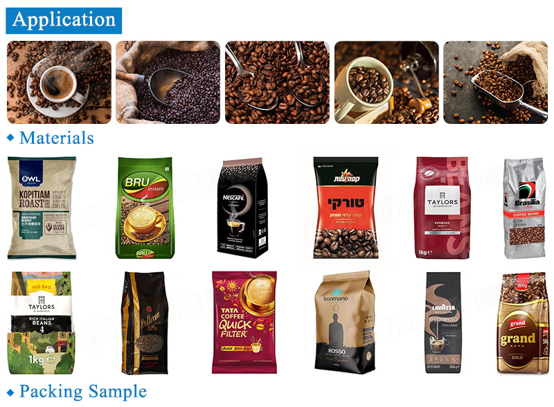 Automatic Vertical Coffee Bean Big Pouch Weighing And Packing Machine