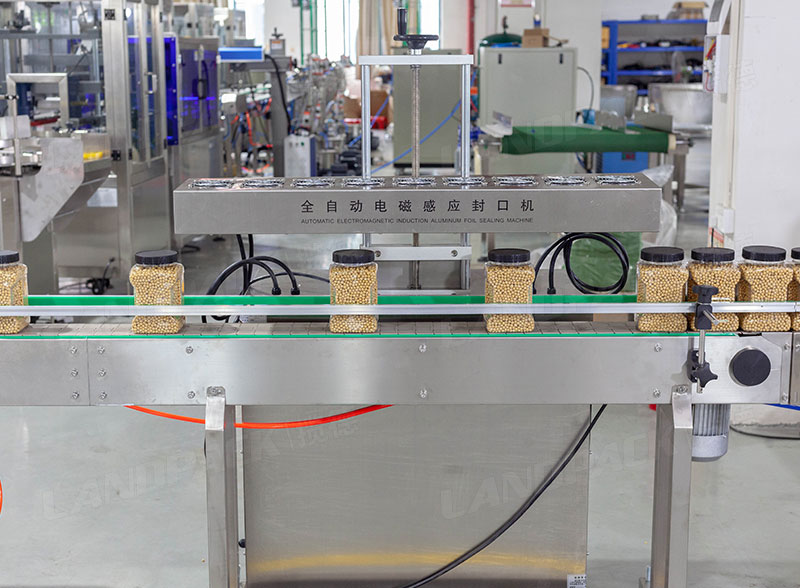 Automatic Granule Coffee Bean Bottle Jar Filling Capping Labeling Line
