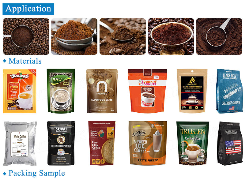 Automatic Coffee Powder Zipper Premade Pouch Doypack Packing Packaging Machine