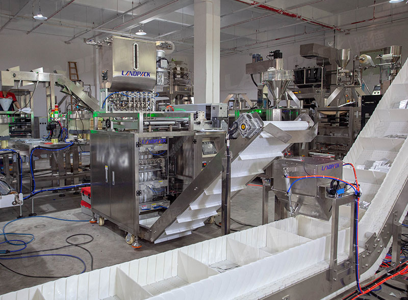 Automatic Multilane Sauce Sachet Counting Into Bag Packaging Line