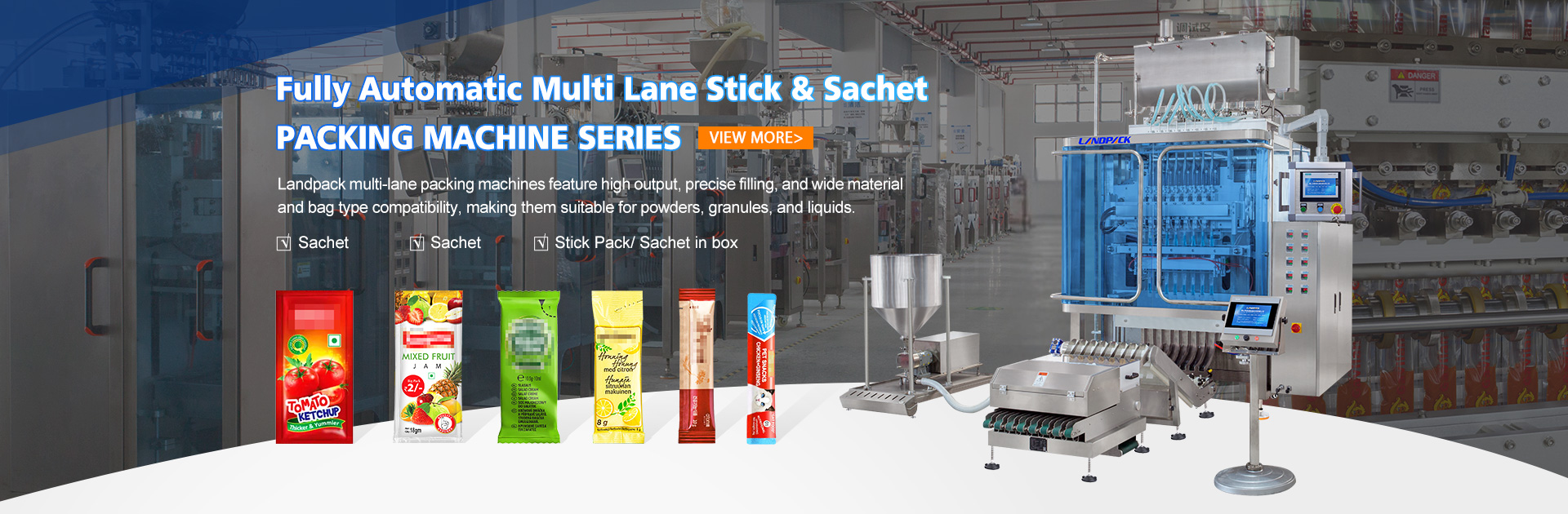 
	Landpack Multi Track Stick & Sachet Packing Machine Series

